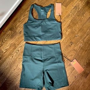 Girlfriend Collective - Paloma Racerback / High Rise Run Short - Moss